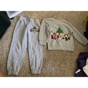 Peanuts sweatpants and sweatshirt kids xs